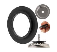 Replacement seal with base for strainer basket, 1 set, sink strainer basket sealing ring with Ø 2.07" outside, Ø 1.29" inside, 0.20" thickness, Ø 1.57" base, strainer basket seal set sink