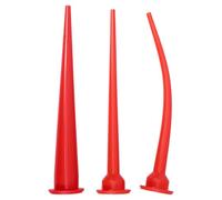 Replacement Sealant Nozzles 3pcs Caulk Applicator Tips for DIY Red PP | Extra Long Flexible Extensions, Accurate Spreading, Clean Application, Three-piece Set for DIY Enthusiasts