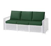 Replacement Seat Cushion Pads for Keter Allibert California Rattan Outdoor Furniture - 1,2 or 3 Seater Water Resistant Rattan Patio Set Sofa Cushions Pads (3 Seater - 6 Pieces, Bottle Green)