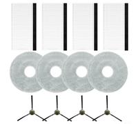 Replacement set for LEFANT for m3 robot vacuum cleaner with HEPA filter, side brushes and mop pads made of nylon and microfibre for thorough cleaning in corners