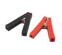 Replacement Set of 2 Battery Clamps for Jumper Cable with Copper Contact, Strong Elastic Force Springs, Insulated Non Slip Handles, Suitable for Electrical Uses