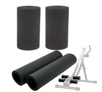 Replacement Set of 2 Foam Foot For Pads with Adapter for Weight Bench For Leg Extension Machines Supporting Tube Diameters from 22 to 32MM (140MM black)