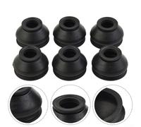 Replacement Set of 6 Rubber Dust Boot Covers for Tie Rod Ends and Ball Joints Designed to Prolong Tire Life and Improve Vehicle Handling Performance