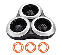 Replacement Shaver Heads Skin Friendly Easy to Use Efficient Shave for Electric Shavers S9000 SH70 S7710 SH90 RQ11 RQ12 S7000 ABS Material 25g 3 Buckle Rings Included