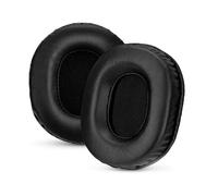 Replacement Sheepskin Earpads for Audio Technica ATH-M50X, M50xBT, M50RD, M40X, M30X, M20X, SX1 & MSR7 Headsets. Soft Real Leather and Memory Foam for Extra Comfort & Durability by Brainwavz (Black)
