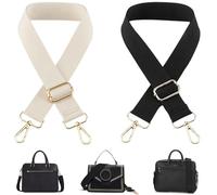 Replacement Shoulder Strap, 2 PCS Wide Shoulder Strap with Carabiner, Bag Straps with Carabiner Replacement Shoulder Bag Strap Bag Strap Belt for Women Men(135cmx3.8cm）