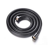 Replacement Shower Pipe,1.2M .5M Handheld Head Fittings Pipes Bathroom Accessories Hose Flexible Plumbing Black Stainless Steel(1.5M)