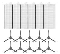 Replacement Side Brush and Filter Kit for Liectroux LILIN X6 for garlyn SR-900 Lenoxx RV4500 Robot Vacuum Cleaner Accessories Nylon Bristles Dust Trap for Easy Install 1 Set(B)