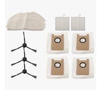 Replacement Side Brush, Filter, Mop Cloth & Dust Bag Set for T20+ Robot Vacuum Cleaner - 12-Piece Accessory Kit with 3 Side Brushes, 2 Filt