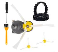 Replacement Side Brush Motor with 3 Attachments 2 Wheeled Tires and Maintenance Brush for Roomba 500 600 700 800 900 i7 E6 E5