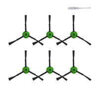 Replacement Side Brush Parts for iRobot Roomba i j eSeries j5 j5+ j6 j6+ j7 j7+ j8 j8+ j9 j9+ i3 i4 i5 i5+ i6 i6+ i7 i7+ i8 i8+ e5 e6 Robotic Vacuum Accessories Kit,6 Black Side Brush,Screw Driver