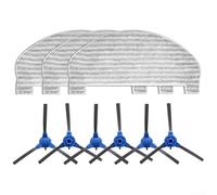 Replacement Side Brushes and Mop Cloths Compatible with for g40 and Hybrid+, 6-Pack Soft Bristle Cleaning Accessories for Deep Corner Debris Removal