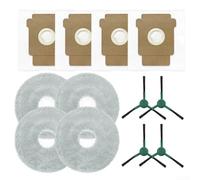 Replacement Side Brushes and Mop Cloths for Roomba Plus 405 505 For Combo Includes 4 Side Brushes, Dust Bags for Every Home (A)