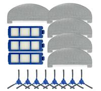 Replacement Side Brushes Mop Cloths Filters for Robovac for G40 and for G40 - 8-piece Side Brush Set 5 Microfiber Mop Pads 3-Count Filter Cartridges Compatible Having Vacuum Cleaner Accessories