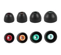 Replacement Silicone Ear Tips for Sony Earbuds - 4 Pairs (XS/S/M/L) | Soft Noise Isolating Secure Fit Accessories for Sony WF-1000XM5/XM4/C500/C700N/LinkBuds S/WF/WI/XBA, Black