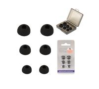 Replacement Silicone Earbud Tips for Baseus Inspire XP1,3 Pairs (S/M/L Sizes) with Storage Box | Noise Isolation & Comfortable Earphone Rubber Buds,toergy Earbuds Covers,Black & Black