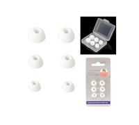 Replacement Silicone Earbud Tips for JBL Wave Beam - 3 Pairs (S/M/L Sizes) with Storage Box | Noise Isolation & Comfortable Earphone Rubber Buds,toergy Earbuds Covers,White & Transparent