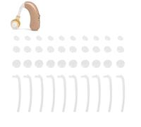 Replacement Silicone Hearing Aid Eartips Domes, Hearing Aid Tips Ear Care Hearing Aid Tubing Sound Tube Accessories for Earrck BTE Hearing Aid Replacement