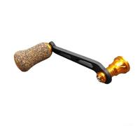 Replacement Single Rocker Handle for For DAIWA Reels, 70mm Round Knob with Rubber Cork Grip, Screw In Type Compatible with FUEGO SALAMANDURA Models (gold)
