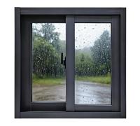 Replacement Sliding Basement Window for Houses Vinyl 30x12in to 32x16in Rainproof Black Slider Window for Shed Bathroom and Home Use