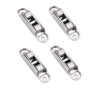 Replacement Sliding Door Rollers - 4 Pieces Sliding Gate Pulley - Double Silent Wheel in Zinc Alloy Adjustable in Angle for Room, Balcony, Kitchen, Terrace Living Room