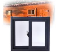 Replacement Sliding Window for Mobile Home 20x14in & 24x15in Sizes Ideal for Bathrooms Sheds or Warehouses Gray Color (WxH: 70x50cm/28x20)