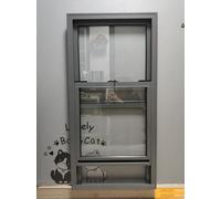 Replacement Sliding Windows with Screen for Various Structures, Easy Vertical Slider Operation, Ideal for Playhouses, Restaurants, Workshops, and More