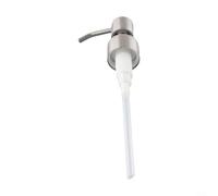 Replacement Soap Dispenser Pump Head in Stainless Steel with Press Nozzle, Compatible with Most 28/400 Thread Bottles and Includes 11cm Tube (Black)