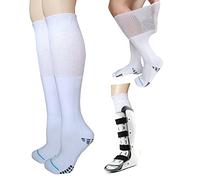 Replacement Sock Liner Knee High for Orthopedic Walking Boots Walker Brace,Medical Tube Socks Under Cam Walkers and Fracture Boot Air Cast Socks Surgical Leg Cover 2 Pairs