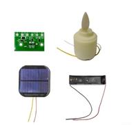 Replacement Solar Flickering Flame Candle Light Space-Saving 3.7V With Oscillating Flame Effect & PCBA Control Board For Garden Home Decoration Installation