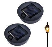 Replacement Solar Panels for Garden Lights, 2 Solar Lights Replacement Top Replacement Part, 7/10CM LED Solar Lantern Light Lamp Lids for Outdoor Gardens