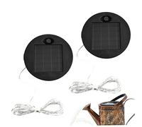 Replacement Solar Panels for Garden Lights, 2PCS Replacement Solar Panels for Garden Lights Replacement Top with 7cm String Lights Round Solar Light Replacement Panel for Garden Light Solar Light Rep