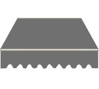 Replacement Solid Color Retractable Canvas for Patio, 12x10ft (365x300cm), Grey, Compatible with 200/245/300/365/400/485cm, Durable Outdoor Canopy Cover