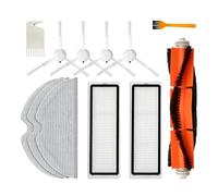 Replacement Spare Parts Accessories for Xiaomi Mijia 1C/2C/Dream F9/Mop 2 Pro Plus - 12PCS Kit with 1x Main Brush, 2x HEPA Filters, 4x Side Brushes, 3x Wiper, 1x Scraper, 1x Cleaning Tool