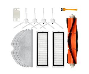 Replacement Spare Parts Accessories for Xiaomi Mijia 1C/2C/Dream F9/Mop 2 Pro Plus - 12PCS Kit with 1x Main Brush, 2x HEPA Filters, 4x Side Brushes, 3x Wiper, 1x Scraper, 1x Cleaning Tool