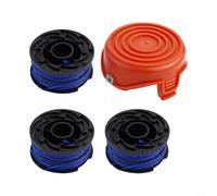 Replacement Spool And Line For Black And Decker GL315 GL350 GL650, Auto Feed Trimmer Head Cover Assembly, 1.65mm Diameter 12.2M Length String(1X cap+3X spool)