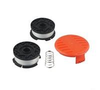 Replacement Spool and Line with Cover for Black & Decker String Trimmer STC1820PC STC1815 STC1820D Auto Feed Cap 385022-02 90624846 A6481 GL550 GL560