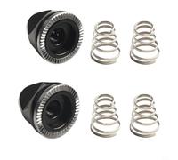 Replacement Spring Kit for MTB Road Bike Wheel Axles | 4x high elastic springs, 2x M5 nuts, 304 stainless steel, prevents hub looseness, black aluminum finish