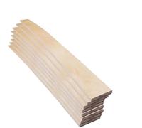 Replacement Sprung Wooden Bed Slats Small Double 4ft, Compatible with Ottoman, Leather, Wooden and Metal Beds : 627mm x 51mm x 9mm (8)