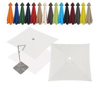 Replacement Square Parasol Canopy Cover for Outdoor Umbrellas Patio Garden Sun Shade Fabric Weather-Resistant UV Protection 300x300cm White Perfect for Yards and Tables
