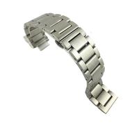 Replacement Stainless Steel Watch Band Glossy Matte Dual Color Butterfly Buckle Belt Watch Strap 18 20 22 24mm
