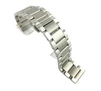 Replacement Stainless Steel Watch Band Glossy Matte Dual Color Butterfly Buckle Belt Watch Strap 18 20 22 24mm