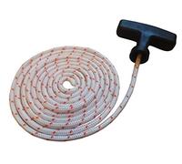 Replacement starter rope for lawnmower motor, grass cutter incl.Handle, premium quality, 3.5 mm x 2 m rope length.