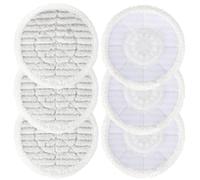 Replacement Steam Mop Pads for Shark S6002UK S7201UK Steam Mop, Reusable Steam & Scrub All-in-One Cleaning Pads, Scrubbing and Sanitizing Rotating Power Pads for All sealed hard floors (6PCS)