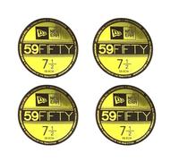 Replacement Stickers for New Era 59FIFTY Snapback,Gold, Round Shape, 5cm x 5cm, Set of 4 We Dont Ship to Germany/France/Ireland