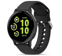 Replacement Strap compatible with Garmin Vivoactive 5/Vivoactive 3/3 Music Strap, 20mm Adjustable Silicone Strap for Garmin Forerunner 55 245 645 (Small for 130mm - 175mm Wrist, Black)