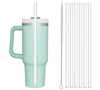 Replacement Straw for Stanley- 40 oz 30 oz Cup Tumbler, 6 Pack Reusable Straw with Cleaning Brush, Plastic Clear Straws Compatible with Stanley- Cup Mug Accessories Clear