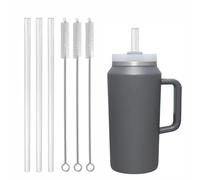Replacement Straw for Stanley 64oz Tumbler,Extra Long Straw Cleaner Brush for Stanley Quencher H2.0 FlowState Stainless Steel Vacuum Insulated 40oz/64oz Tumbler