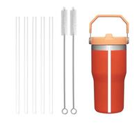 Replacement Straw for Stanley Iceflow 20oz(Only),Reusable Clear Drinking Straw with Straw Cleaner Brush Compatible with Stanley IceFlow Flip 20oz Stainless Steel Tumbler