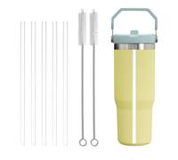 Replacement Straw for Stanley Iceflow 30oz(Only),Reusable Clear Drinking Straw with Straw Cleaner Brush Compatible with Stanley IceFlow Flip 30oz Stainless Steel Tumbler